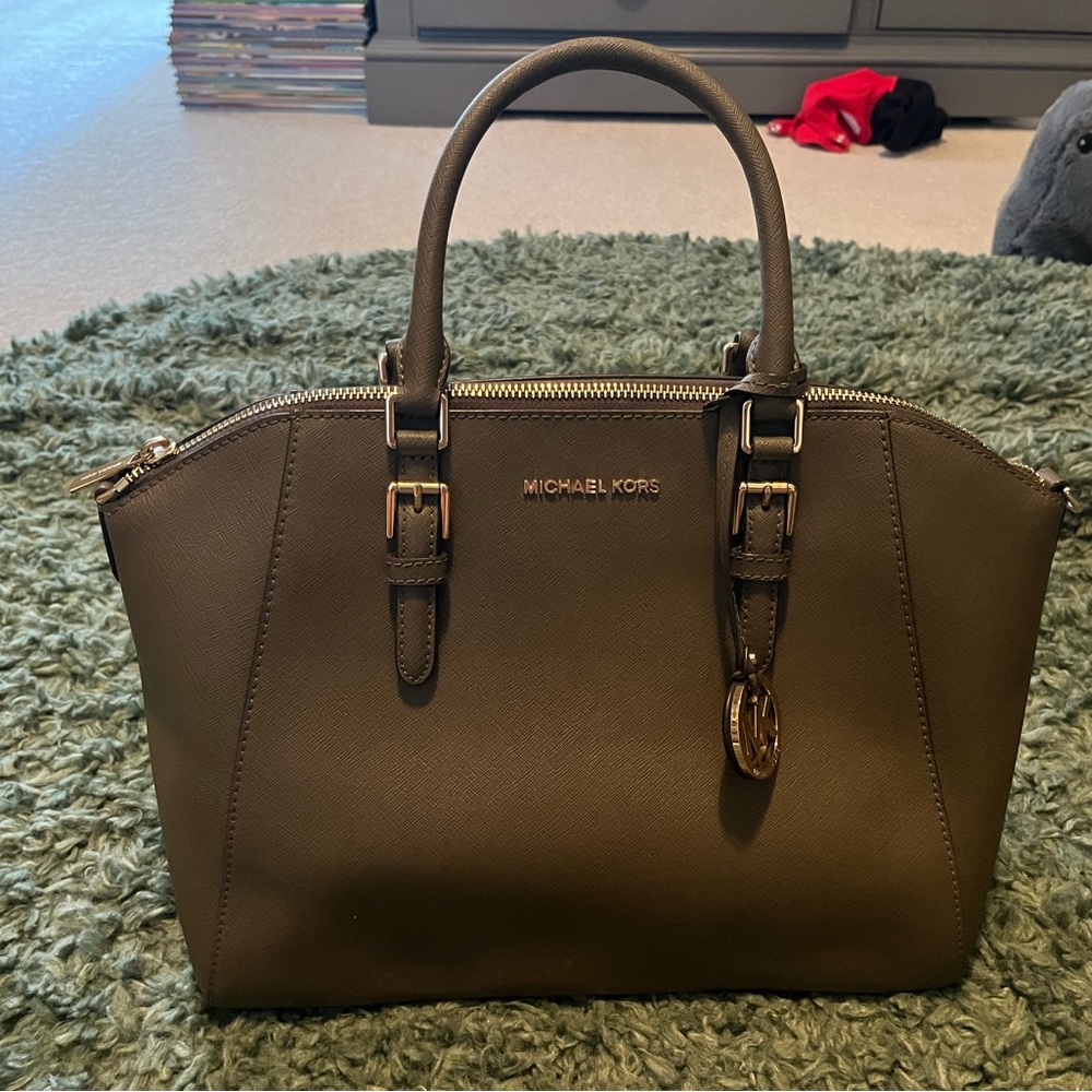 Michael Kors Olive Green Satchel Bag